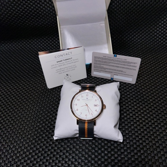 Men’s Smart Turnout London Watch Wristwatch w/ Box & Papers Water Resistant 5ATM - Picture 4 of 12